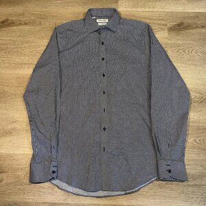Twillory Mens Shirt Safe Cotton Blue‎ Check Tailored Fit Safe Cotton Size 16 36